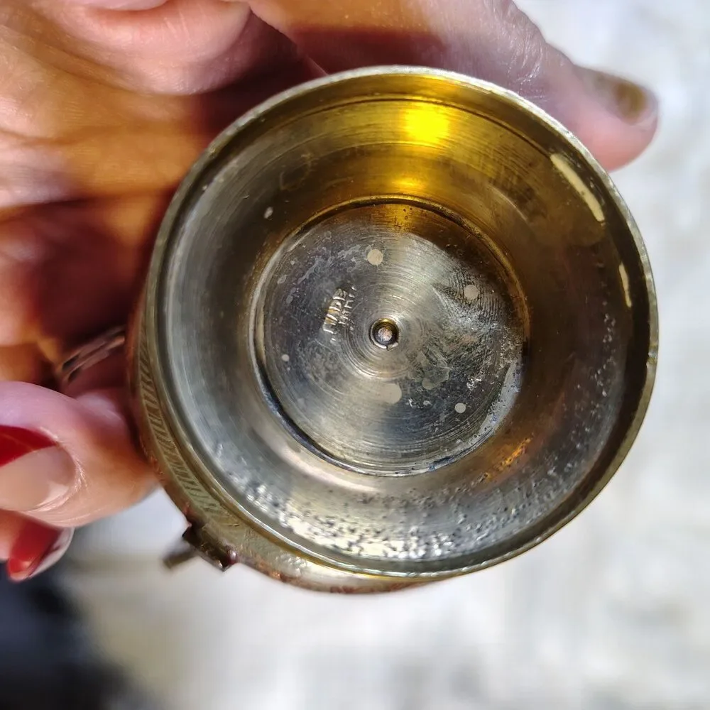 Brass Ingraved W Red Detail 